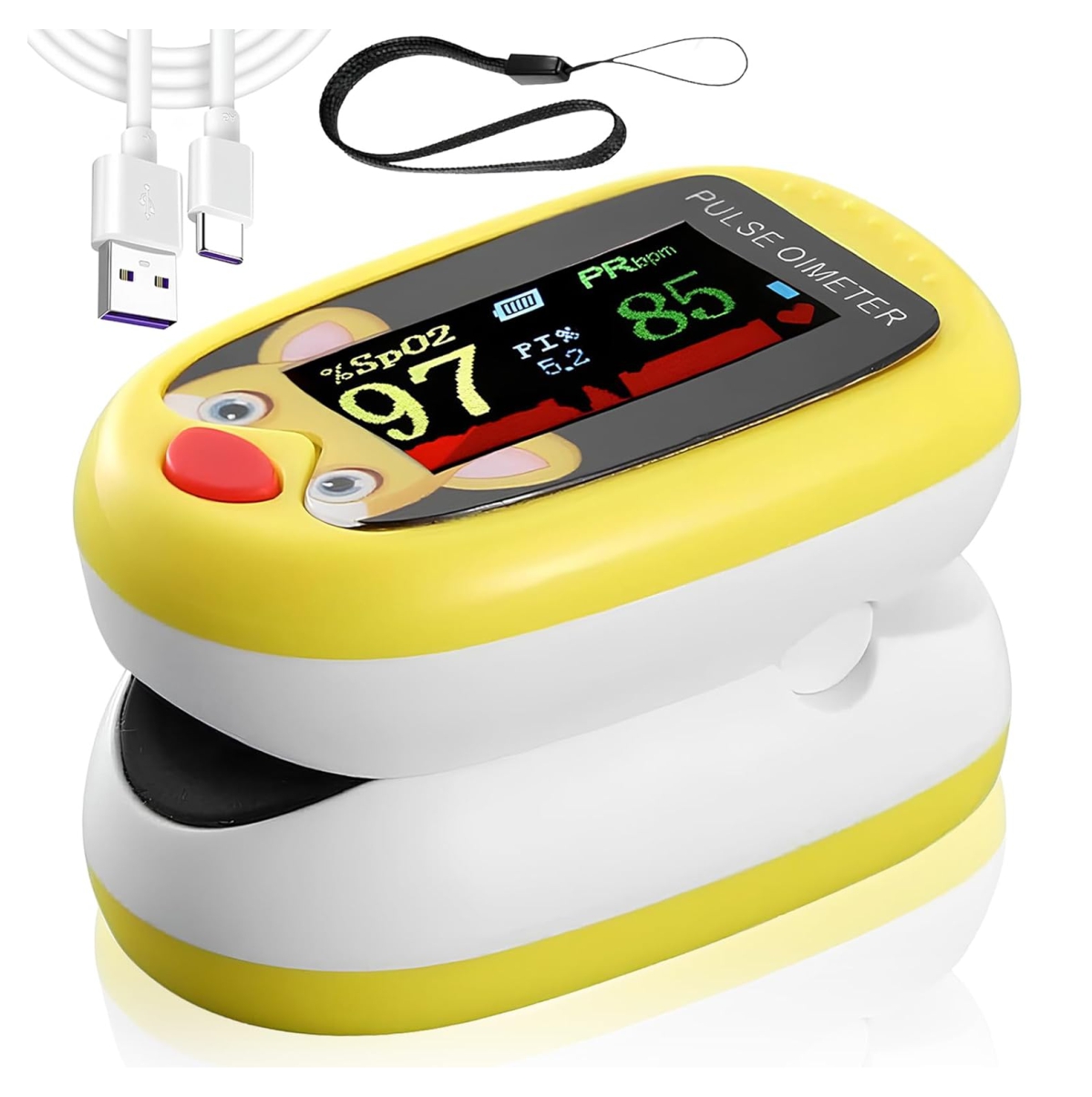 Miniatura 4 de Oximetro Pediátrico Bebe Recargable USB